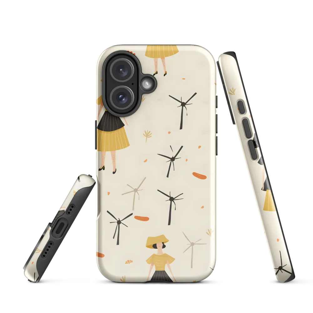 Whimsical Patterns of Nature and Femininity | Phone Case |  16 | Tough Case | Glossy