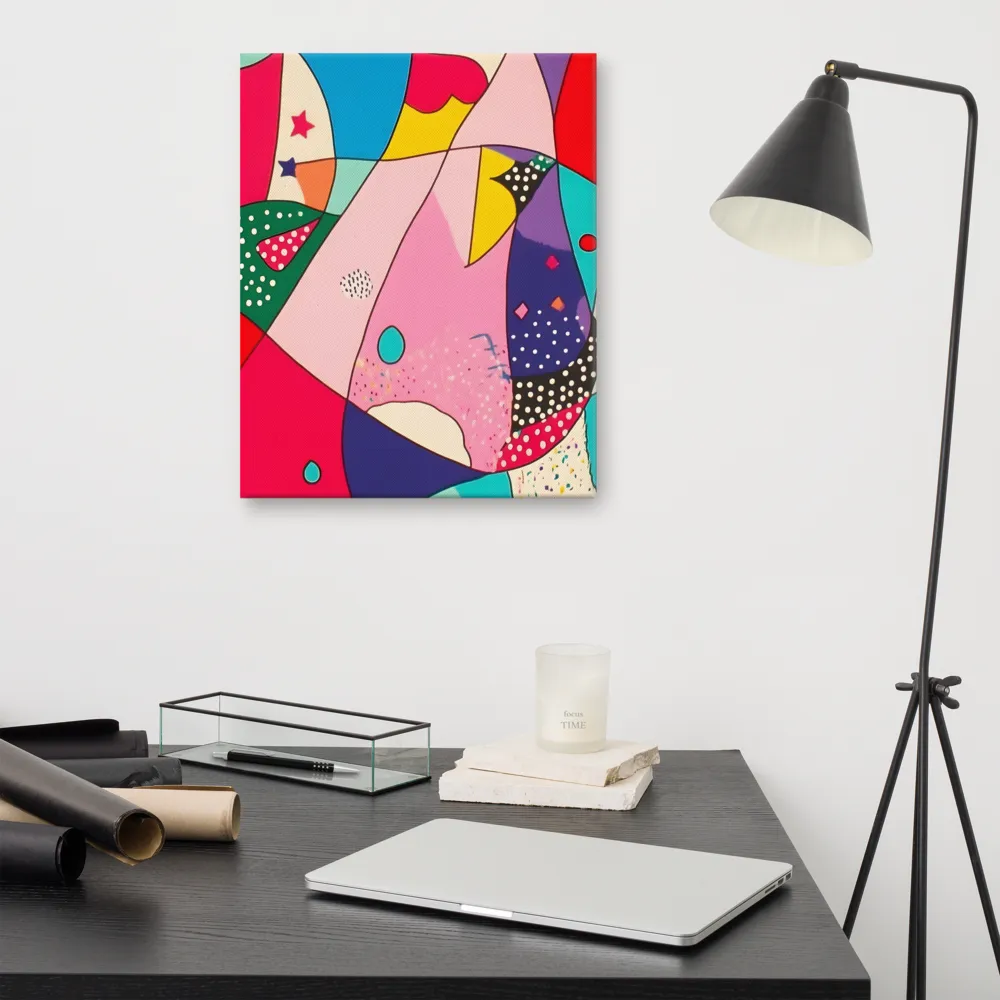Playful Geometry in Color | Canvas | 16″×20″