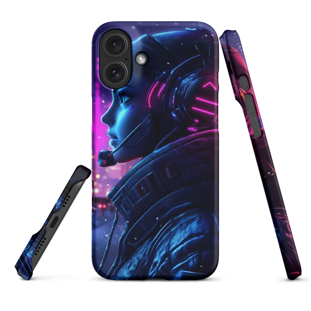 Dystopian Elegance: Cyberpunk Figure in Neon