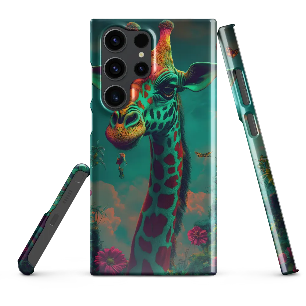 Whimsical Giraffe Among Blossoms