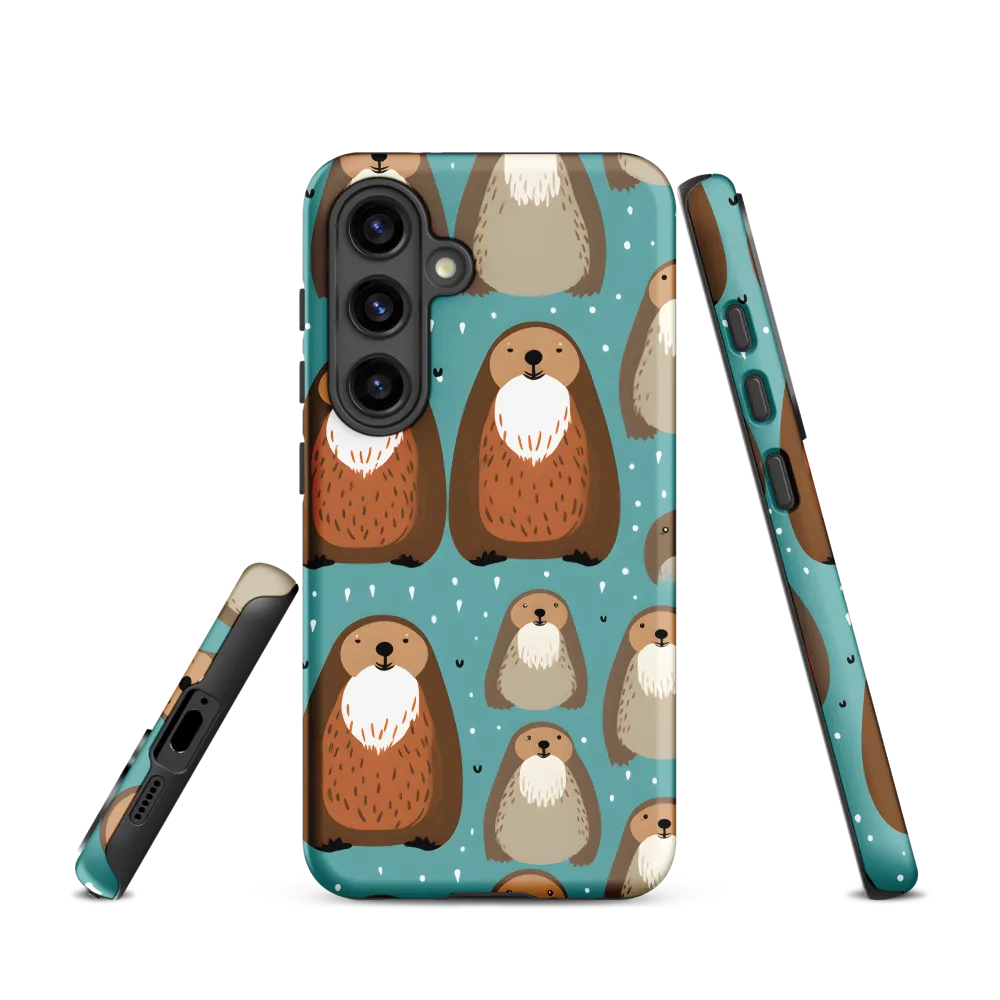 Whimsical Otter Pattern | Phone Case |  S24 | Tough Case | Matte