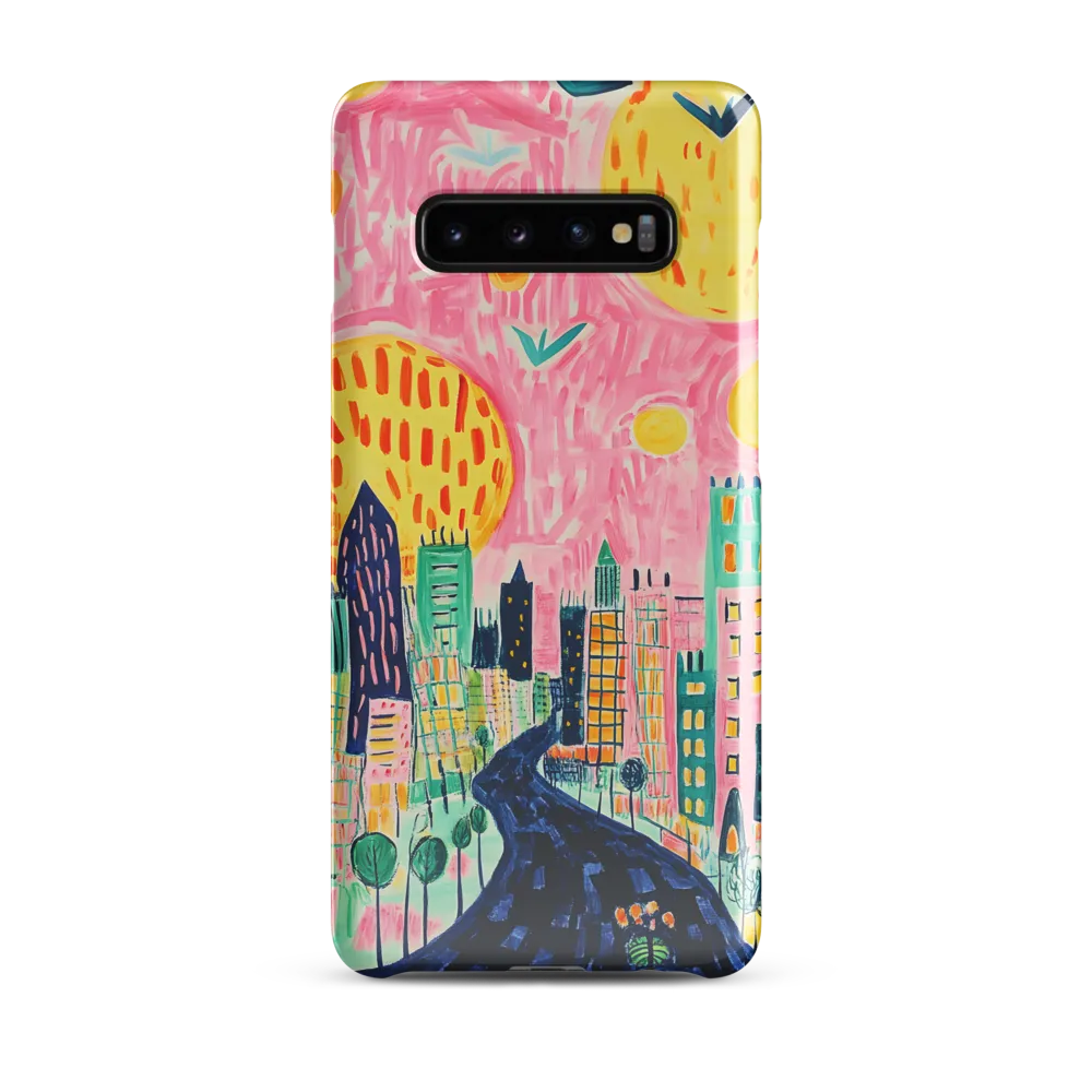 Whimsical Cityscape | Phone Case |  S10 Plus | Snap Case | Glossy