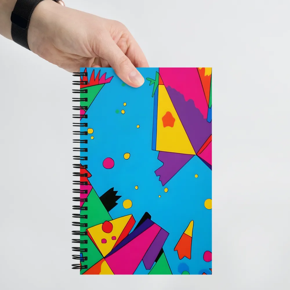 Colorful Geometric Playfulness | Spiral Notebook