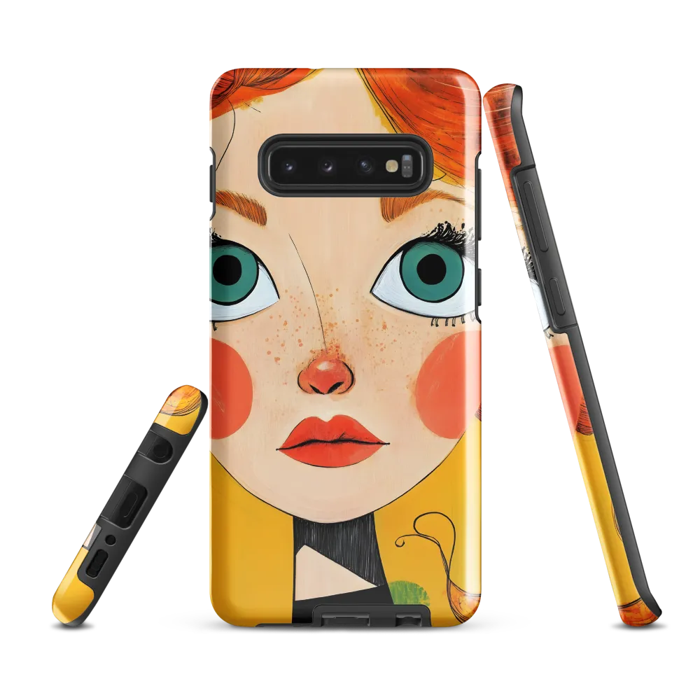 Whimsical Portrait of a Girl | Phone Case |  S10 Plus | Tough Case | Glossy