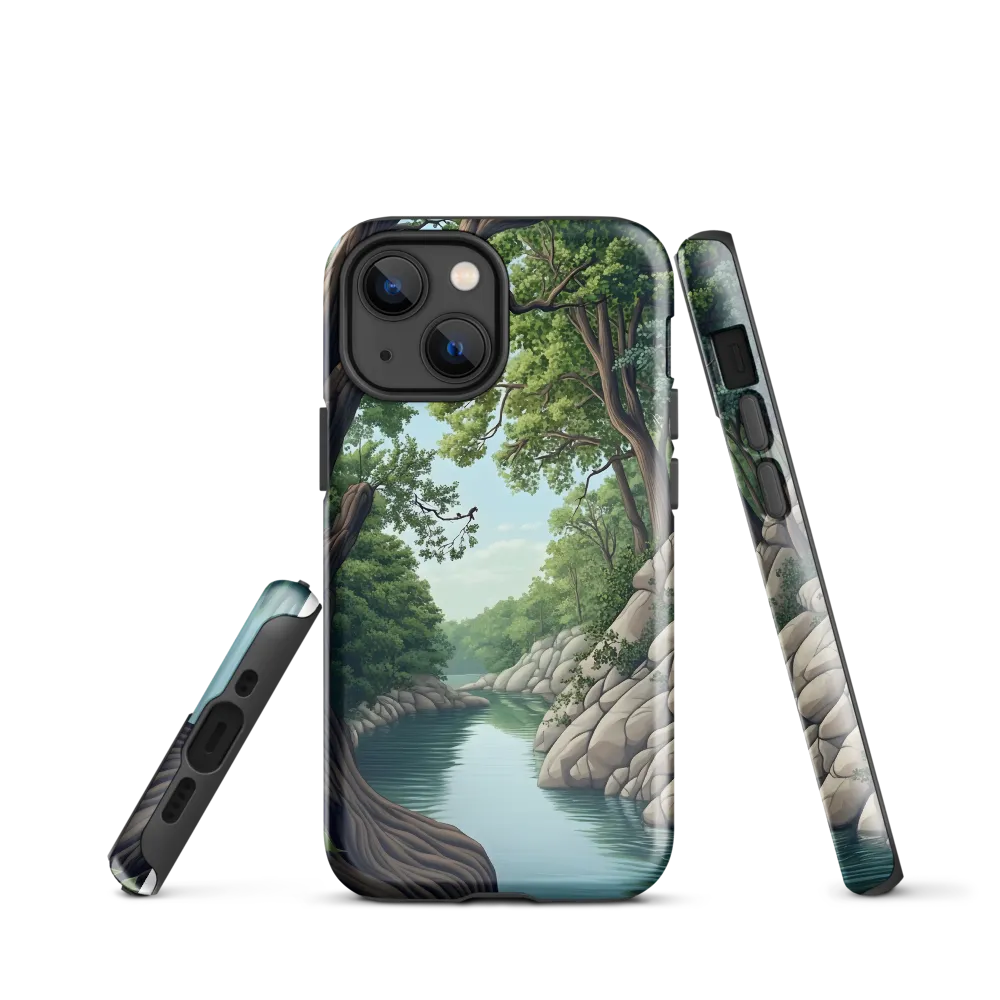 Tranquil Reflections: A Serene River Landscape