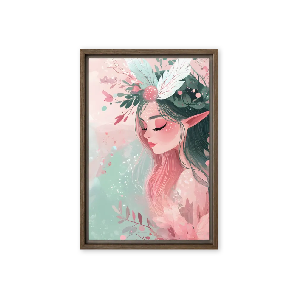 Whispers of Nature | Canvas with Brown Frame | 12″×18″