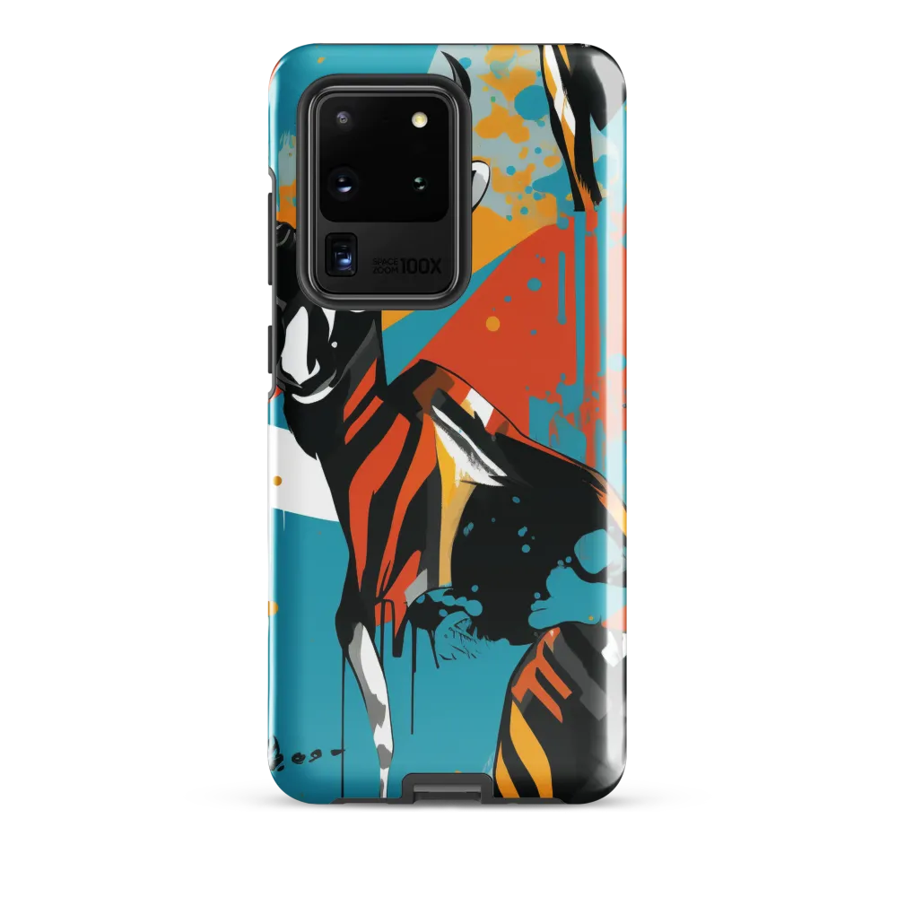 Dynamic Antelope in Vivid Abstract