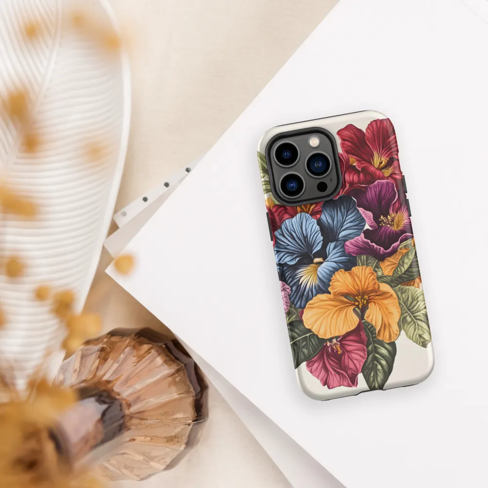 Floral Symphony in Color | Phone Case |  14 Pro Max | Tough Case | Matte