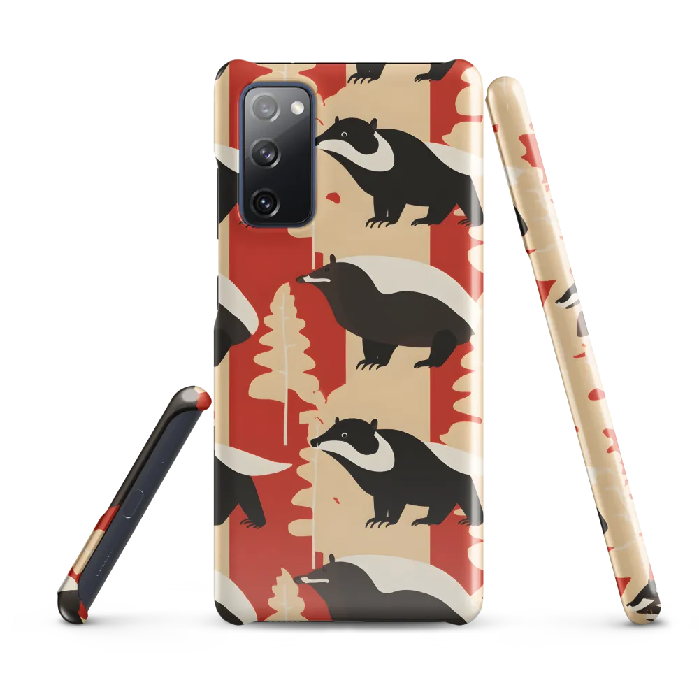 Wildlife Pattern: The Badger Tale | Phone Case |  S20 FE | Snap Case | Glossy