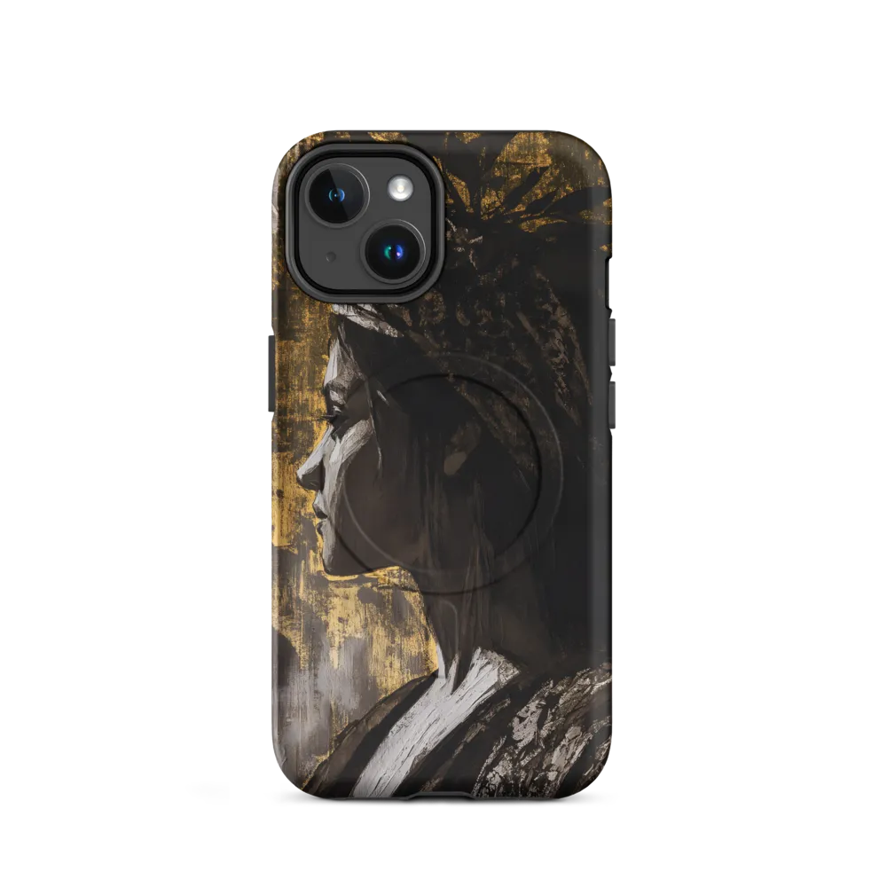 Golden Elegance: A Modern Profile Portrait