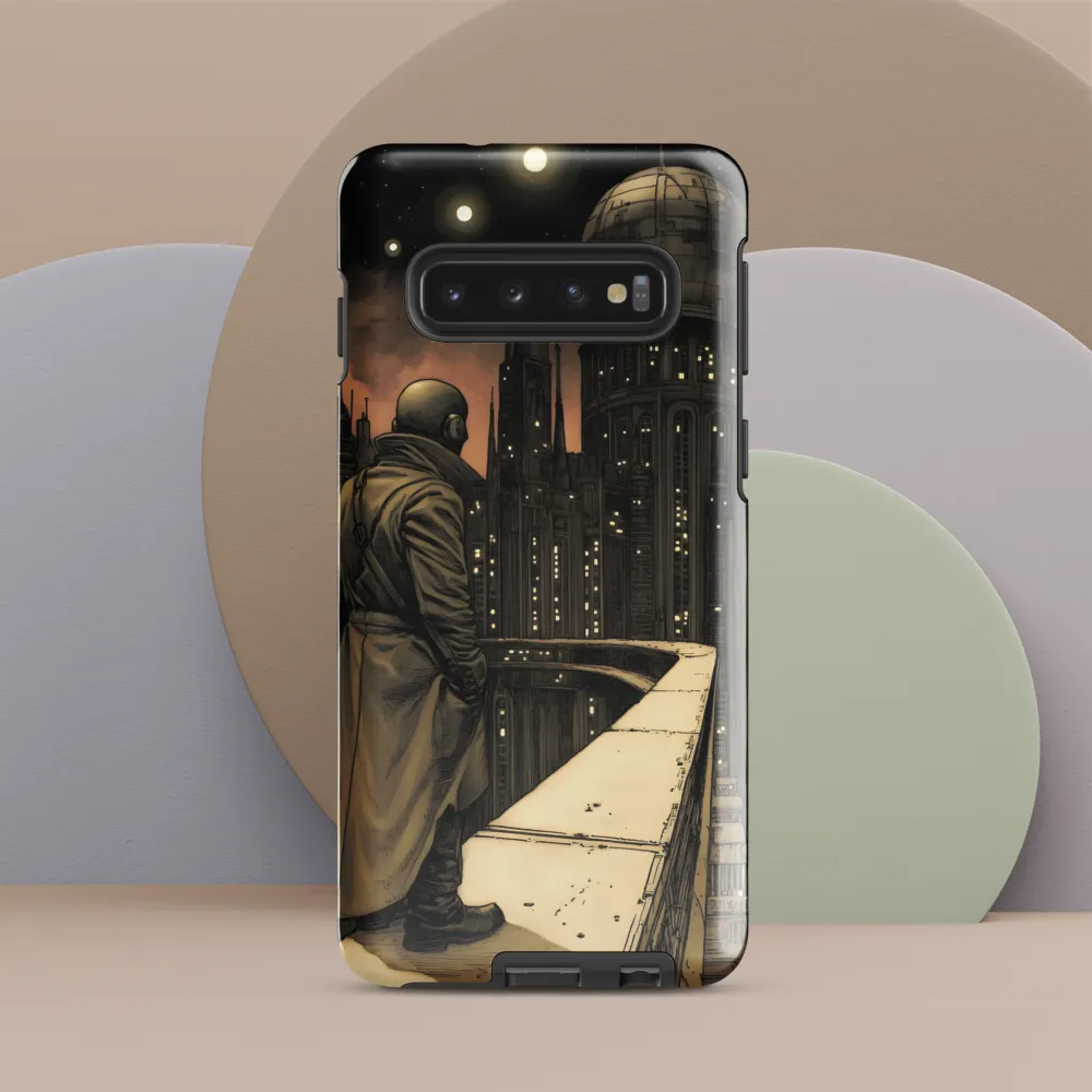 A Contemplative Gaze Over the Futuristic Metropolis
