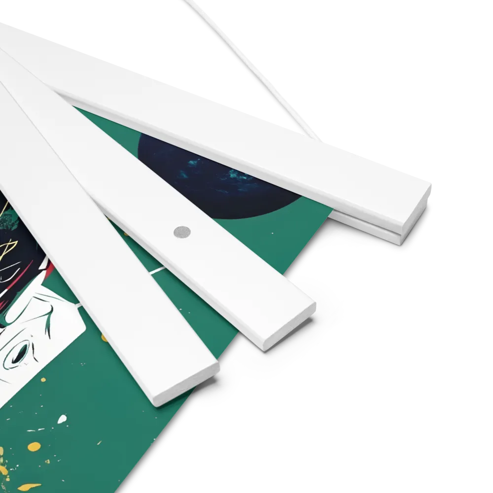 Galactic Explorer: A Modern Odyssey | Poster With White Wood Hanger | 10″×10″