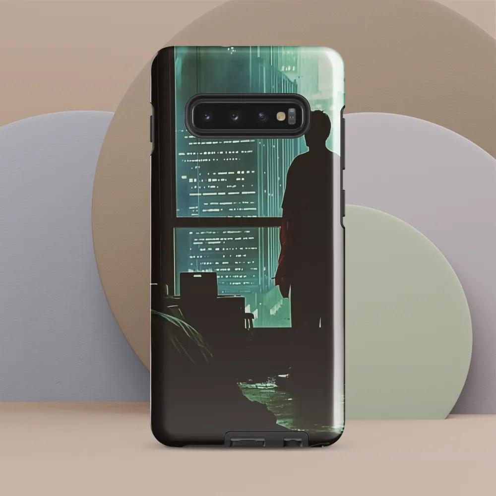 Silent Contemplation in a Futuristic Dystopia | Phone Case |  S10 Plus | Tough Case | Glossy