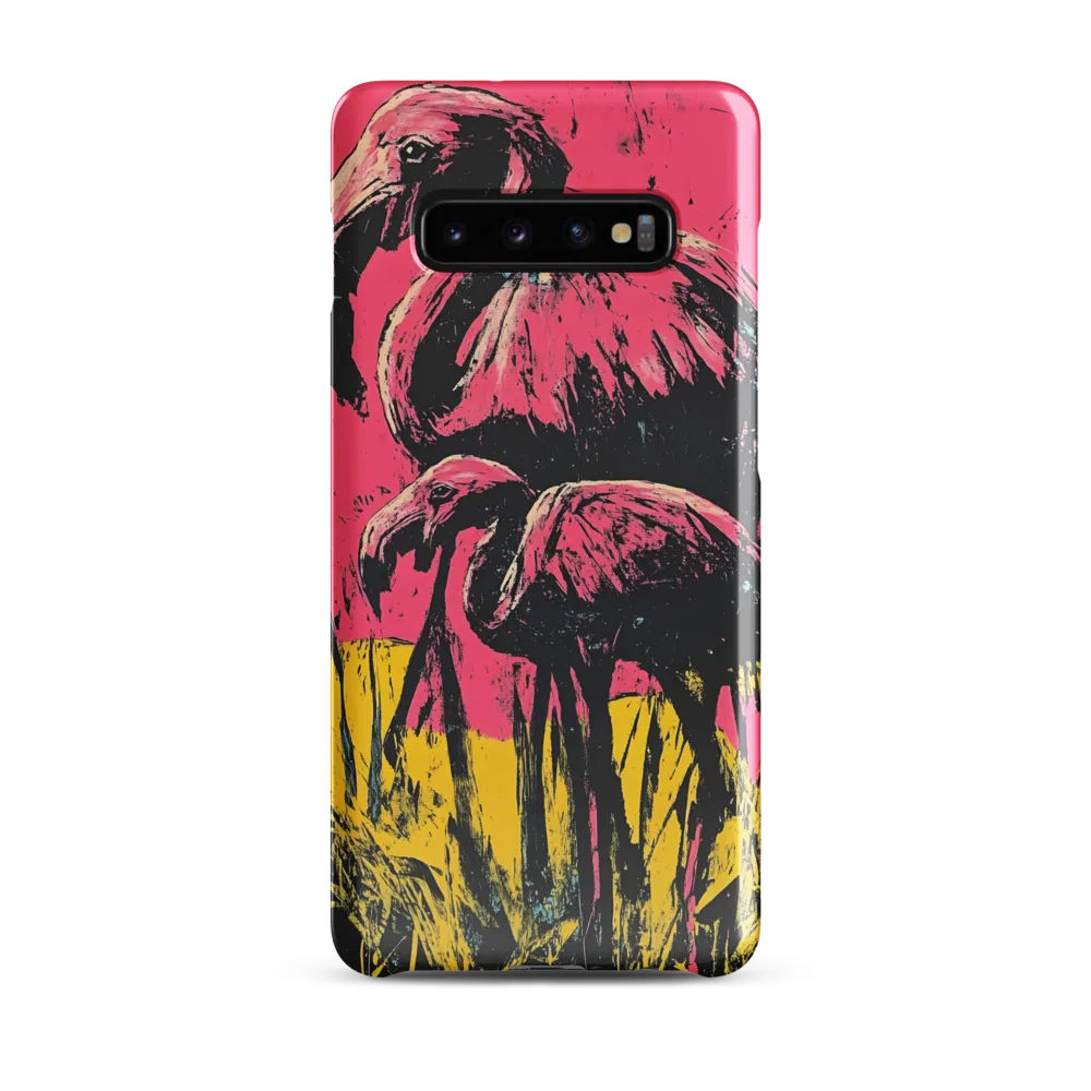 Flamingo Duet: A Pop Art Expression | Phone Case |  S10 Plus | Snap Case | Glossy