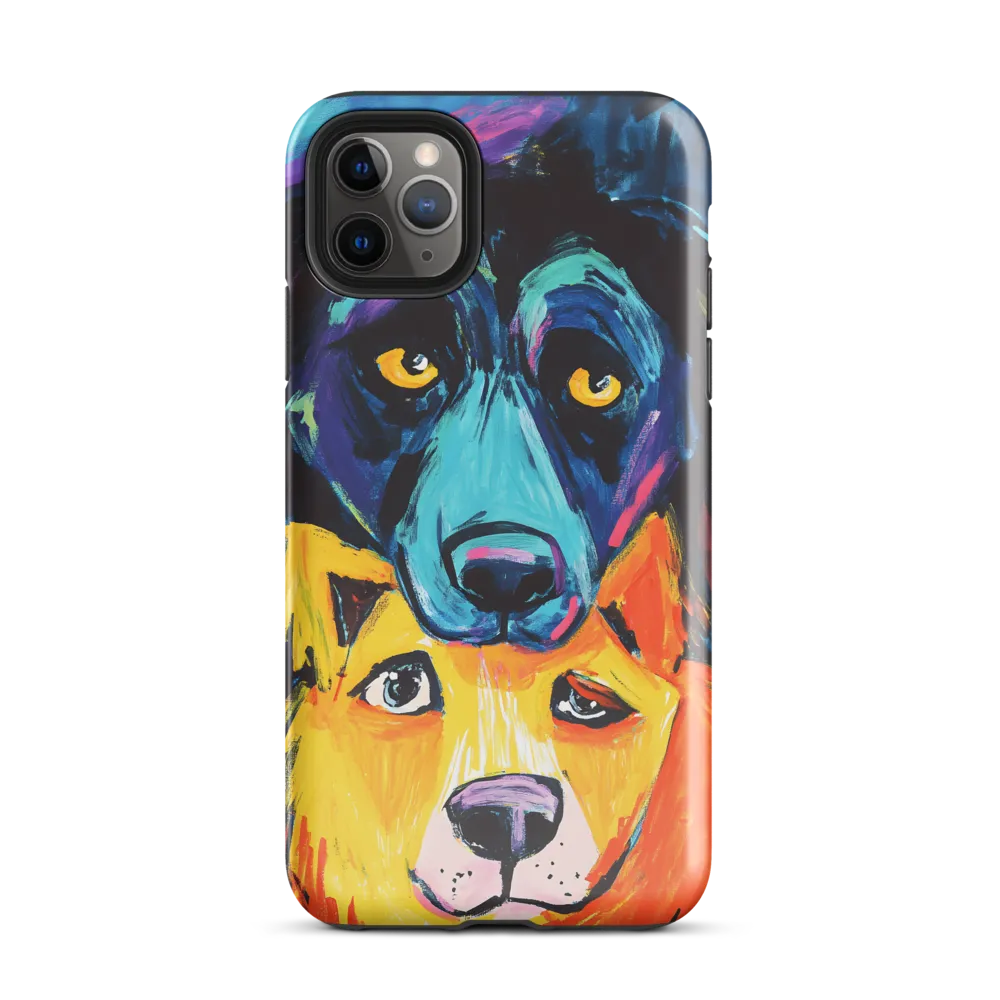 Vibrant Companions: An Expression of Canine Spirit | Phone Case |  11 Pro Max | Tough Case | Glossy