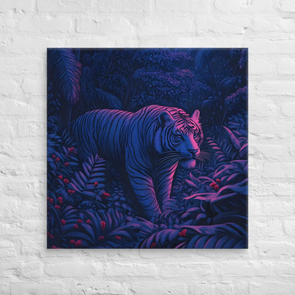 Mystic Prowler: The White Tiger in the Jungle | Canvas | 32″×32″