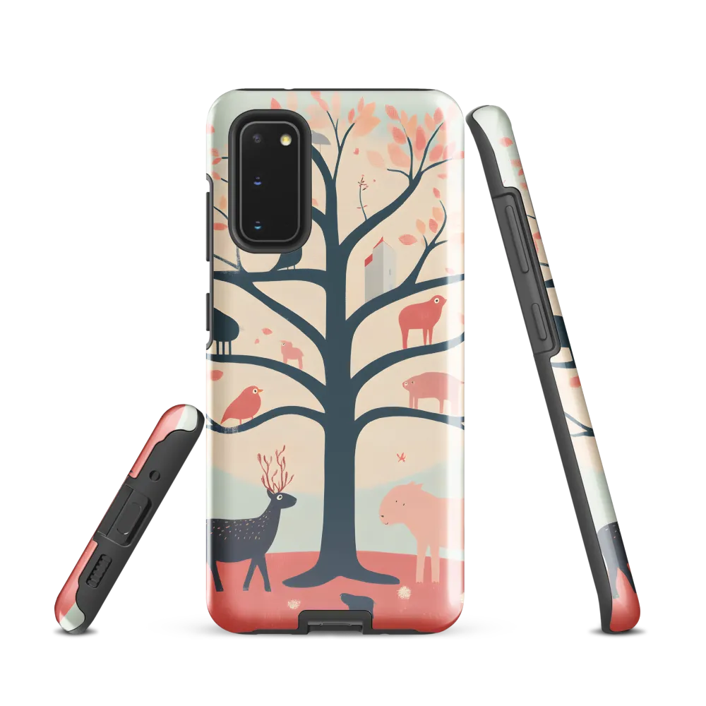 Whimsical Tree with Playful Creatures