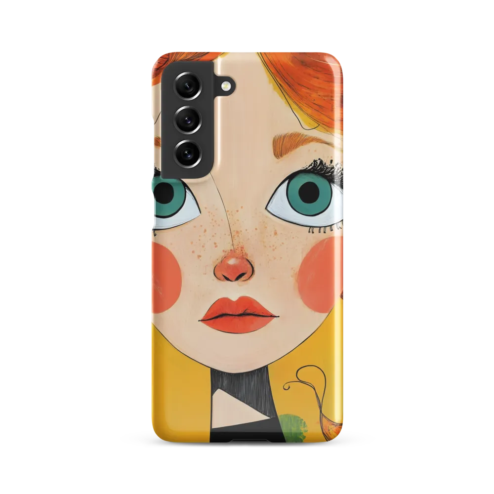 Whimsical Portrait of a Girl | Phone Case |  S21 FE | Snap Case | Glossy