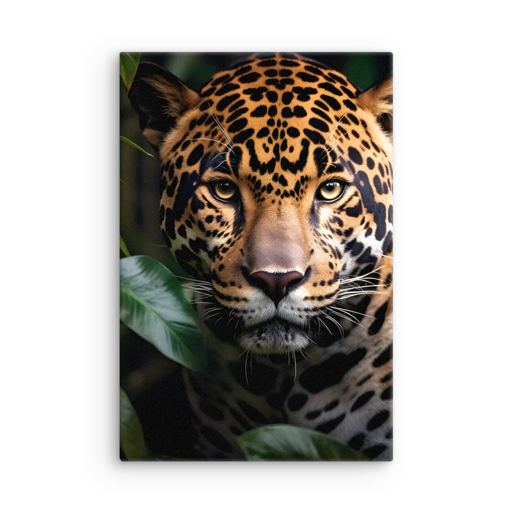 The Intensity of Nature: A Jaguar’s Gaze | Thin Canvas | 12″×18″
