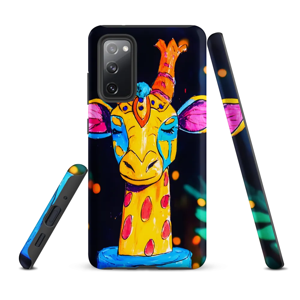 Whimsical Giraffe in Vibrant Colors