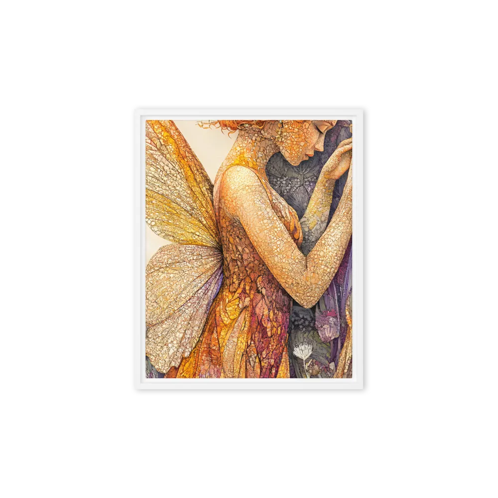 Whispers of the Frosted Meadow | Canvas with White Frame | 8″×10″