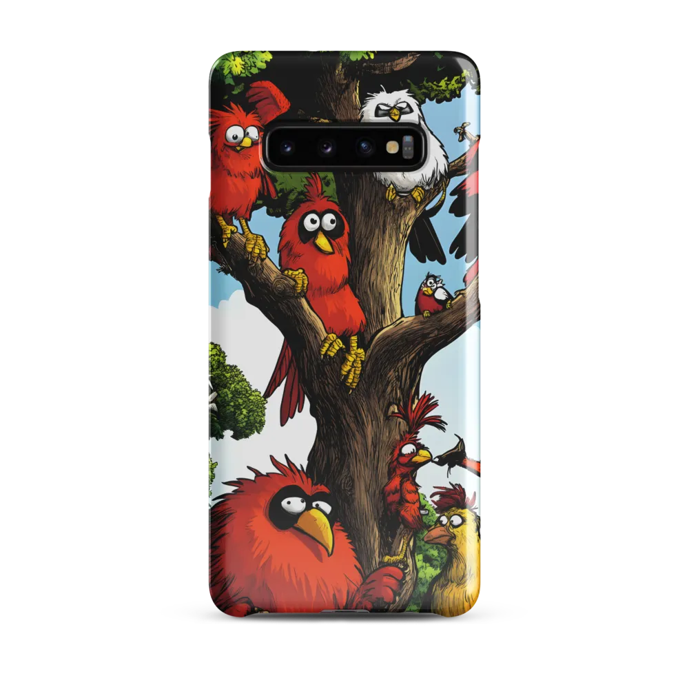 Whimsical Avian Gathering | Phone Case |  S10 Plus | Snap Case | Glossy