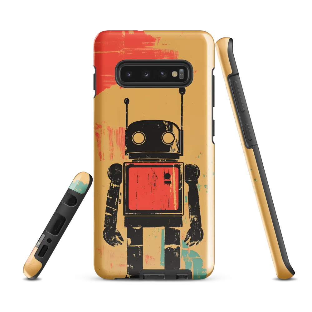 The Retro Robot | Phone Case |  S10 Plus | Tough Case | Glossy