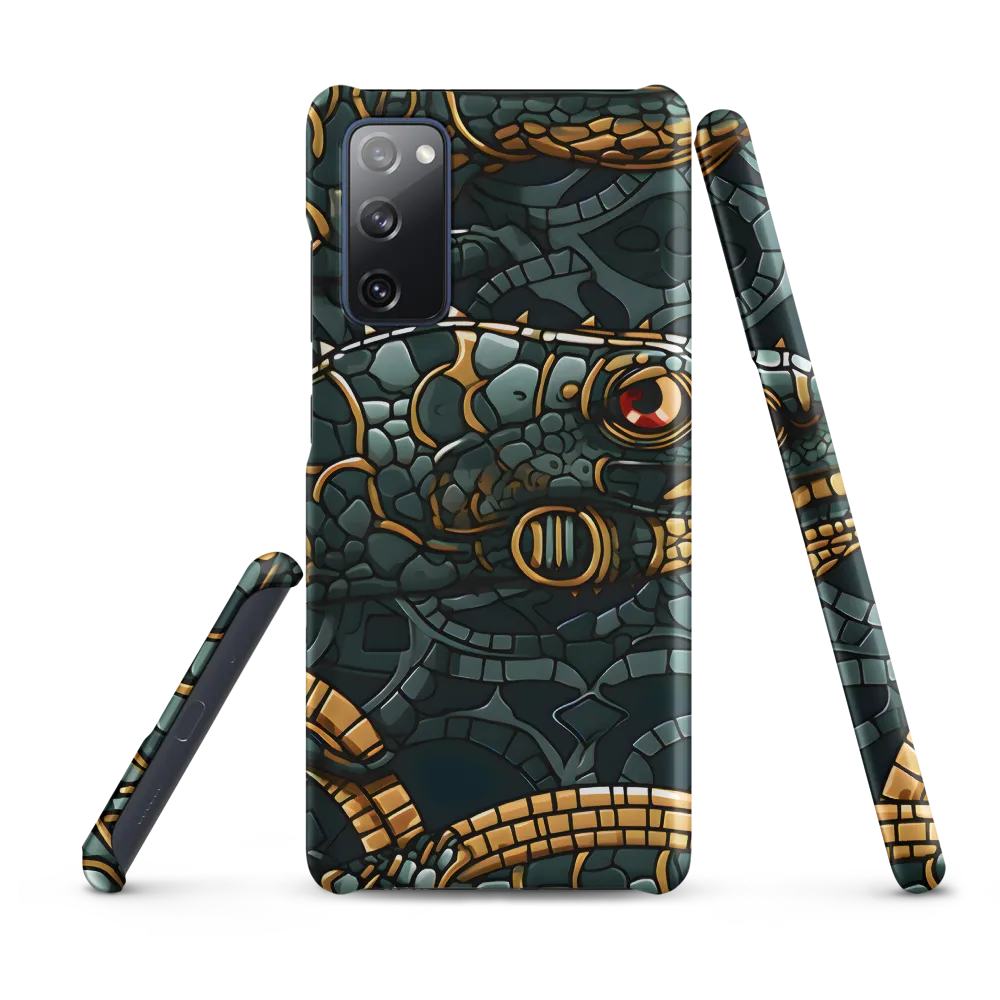 Reptilian Elegance: A Digital Art Nouveau Tapestry | Phone Case |  S20 FE | Snap Case | Matte