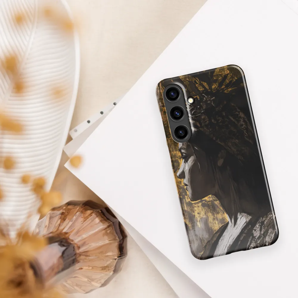 Golden Elegance: A Modern Profile Portrait