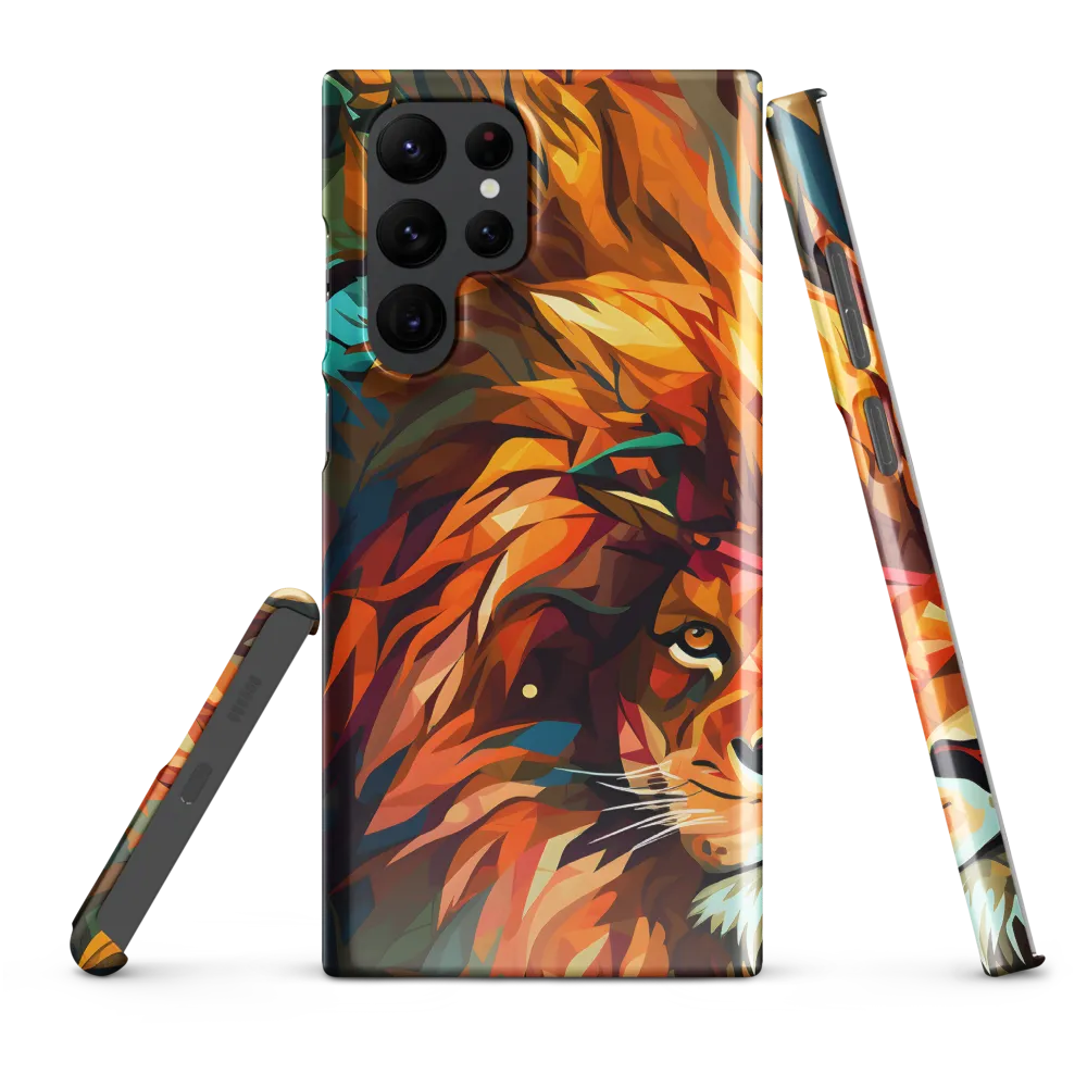 Majestic Gaze: The Polygonal Lion