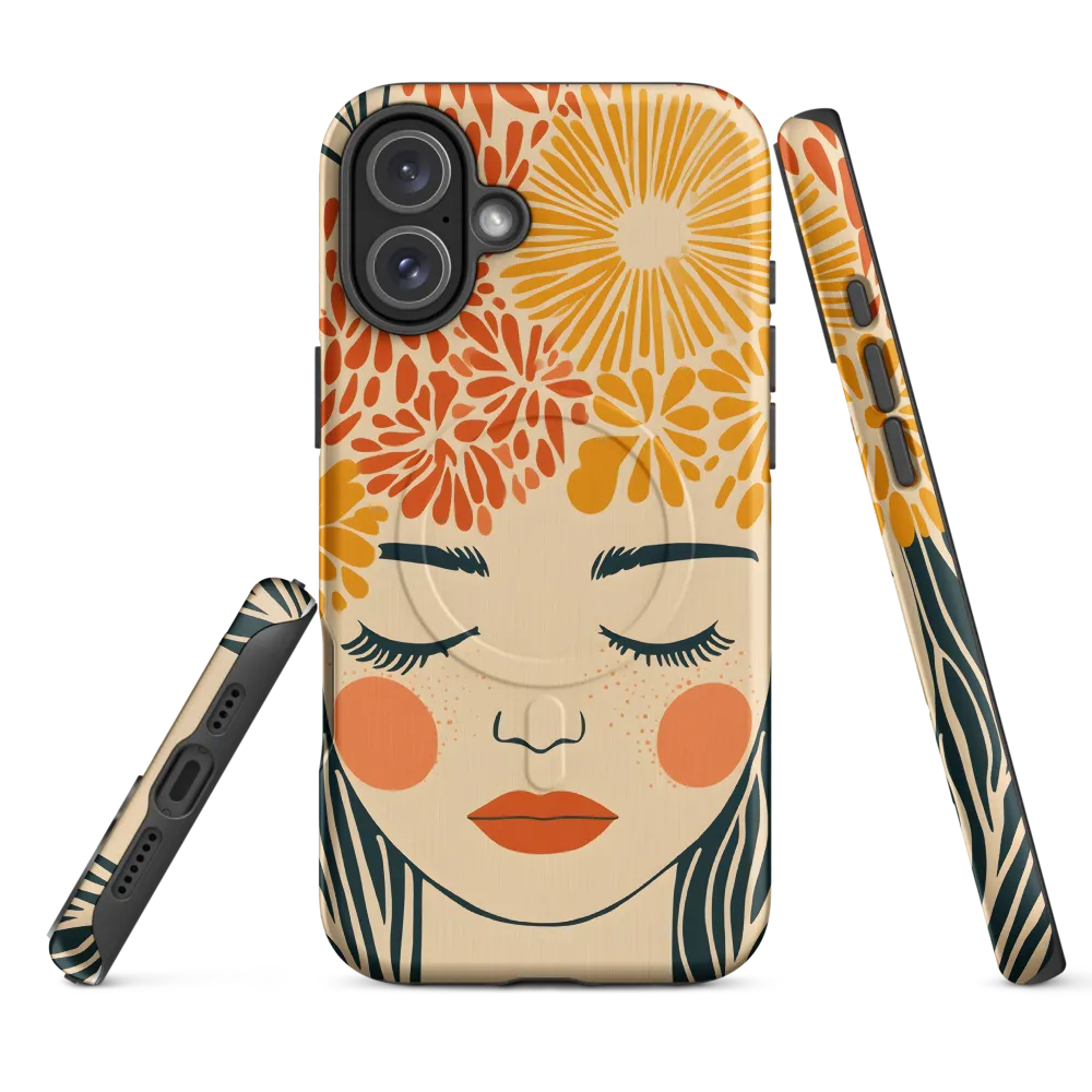 Serenity in Bloom | Phone Case |  16 Plus | MagSafe® Tough Case | Matte