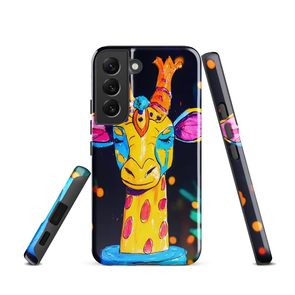 Whimsical Giraffe in Vibrant Colors | Phone Case |  S22 | Tough Case | Glossy