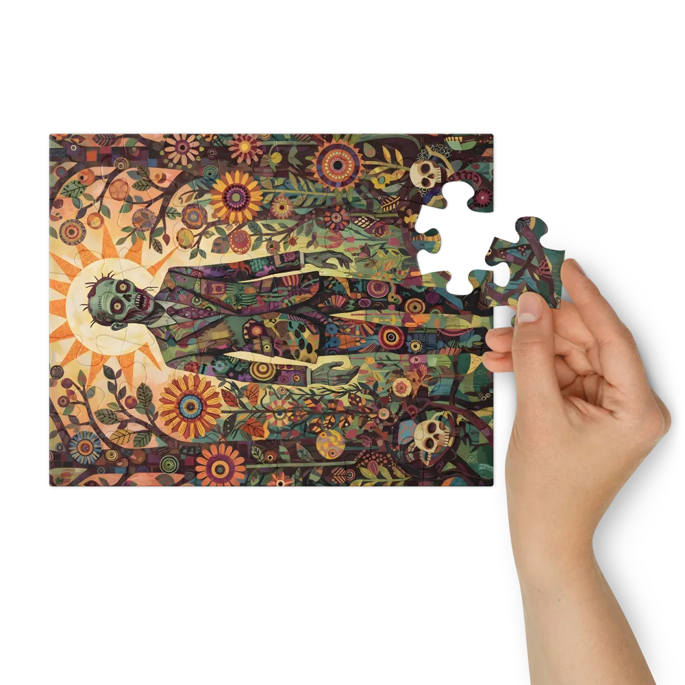 Zombie in Bloom 
 Jigsaw Puzzle in Tin Box
