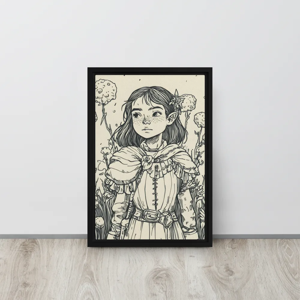 A Young Guardian of Nature | Canvas with Black Frame | 12″×18″