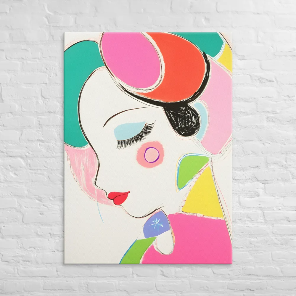 Whimsical Portrait in Colorful Abstraction | Canvas | 40″×55″