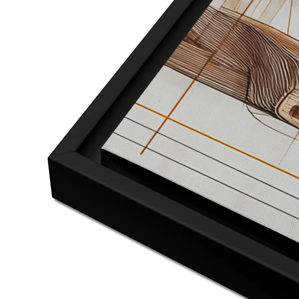 Geometric Serenity: A Minimalist Portrait