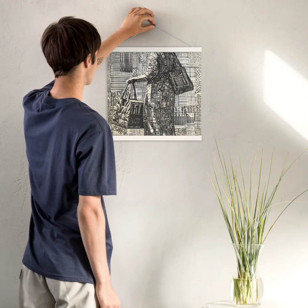 Urban Reflections: A Shopping Narrative | Poster With White Wood Hanger | 16″×16″
