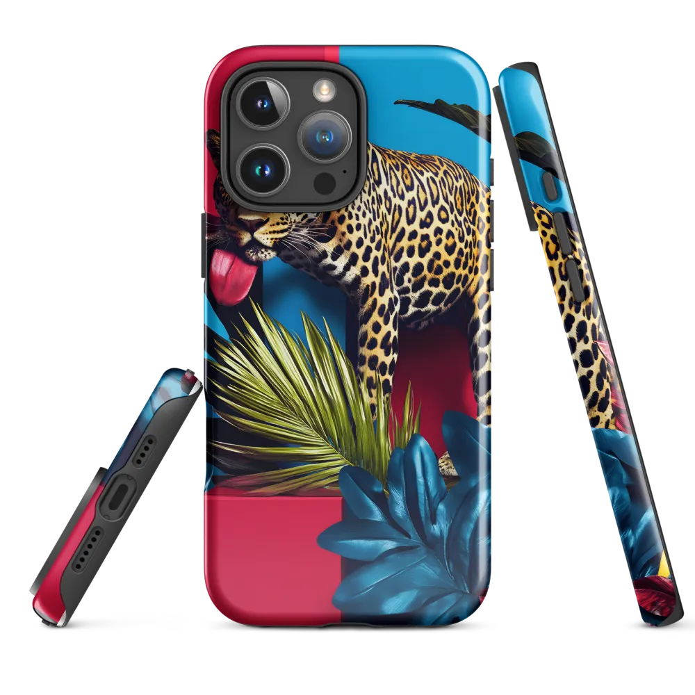 Playful Leopard in Vibrant Paradise