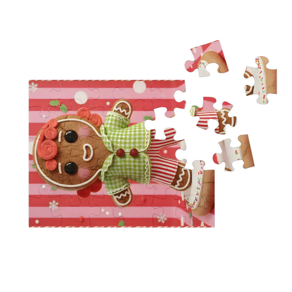 Gingerbread Smile 
 Jigsaw Puzzle in Tin Box