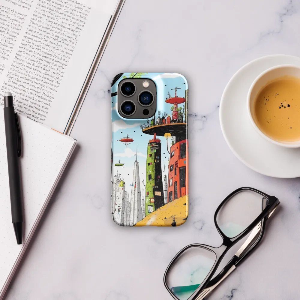 Futuristic Urban Dreamscape | Phone Case |  14 Pro | Snap Case | Glossy