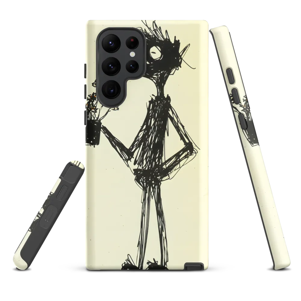 Whimsical Figure with Flowers
