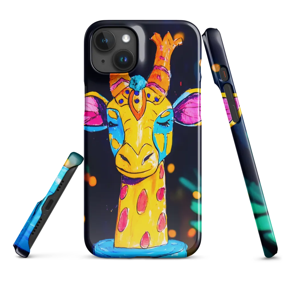 Whimsical Giraffe in Vibrant Colors | Phone Case |  15 Plus | Snap Case | Glossy
