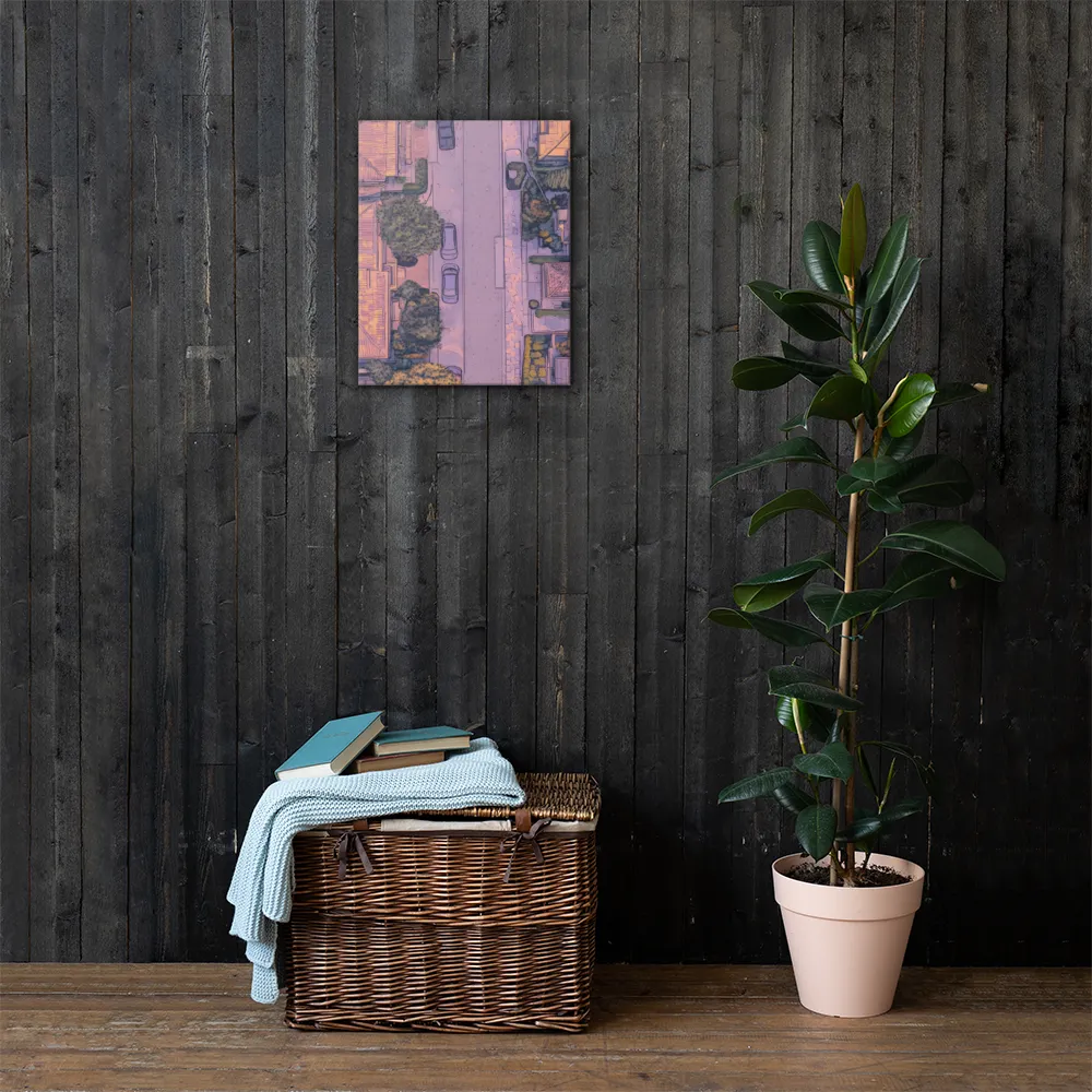 Aerial Serenity: Suburban Oasis | Canvas | 16″×20″