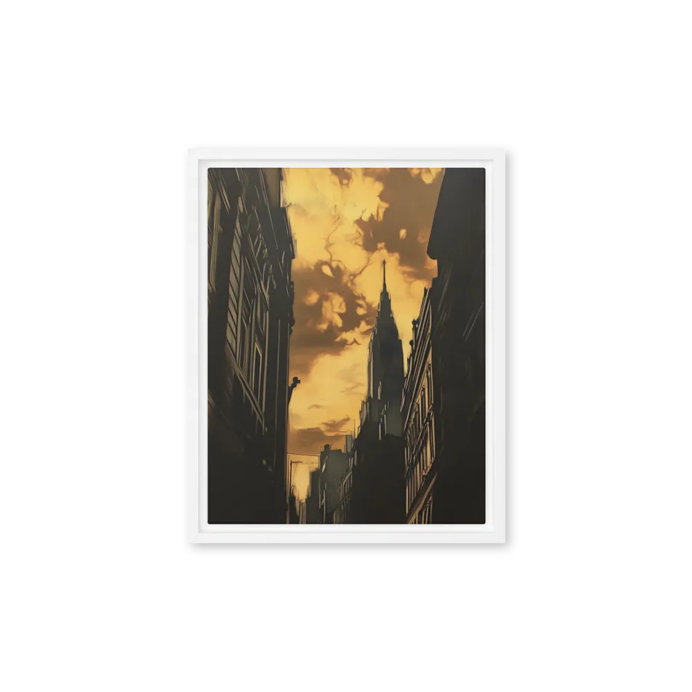 The Twilight Streets | Canvas with White Frame | 11″×14″