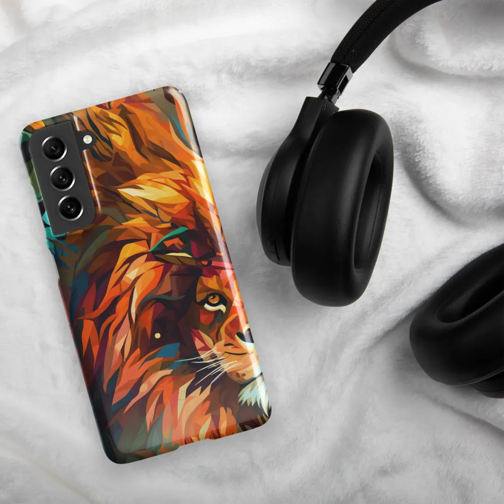 Majestic Gaze: The Polygonal Lion