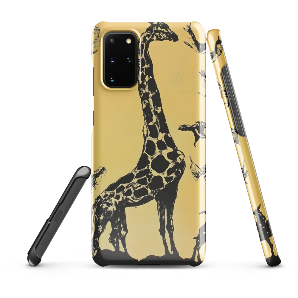 Whimsical Harmony of Giraffe and Birds
