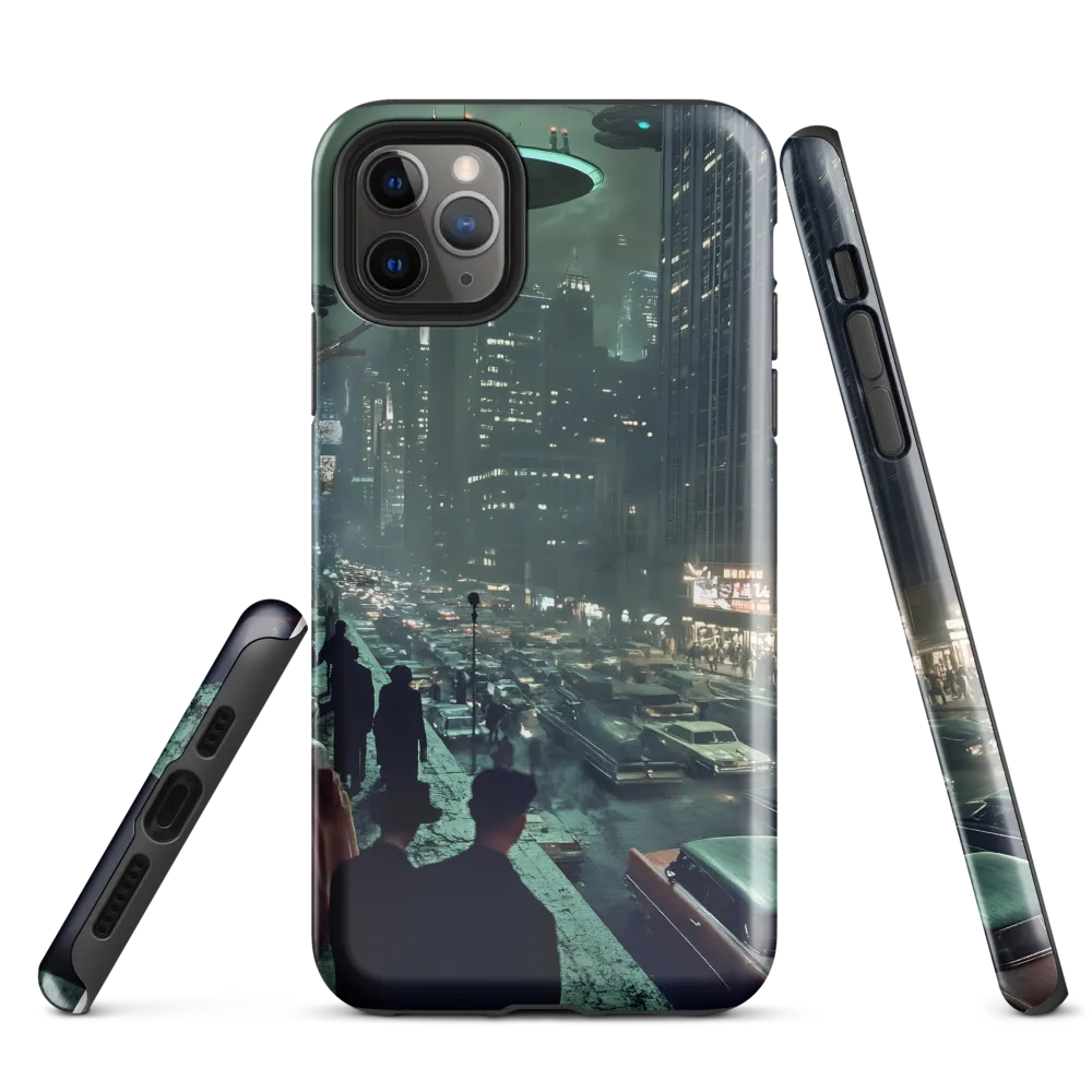 Mysterious Encounters in a Neon City | Phone Case |  11 Pro Max | Tough Case | Glossy