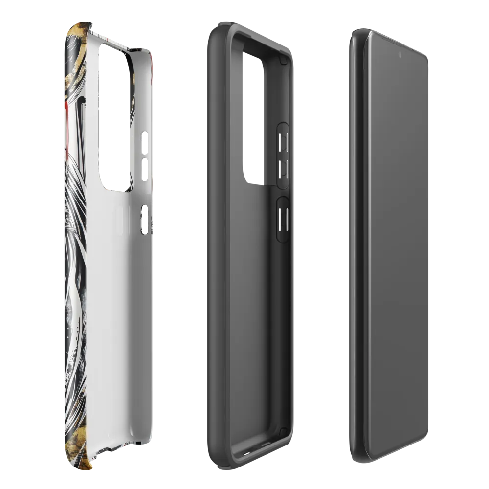 Ethereal Majesty: The Abstract Zebra | Phone Case |  S21 Ultra | Tough Case | Glossy