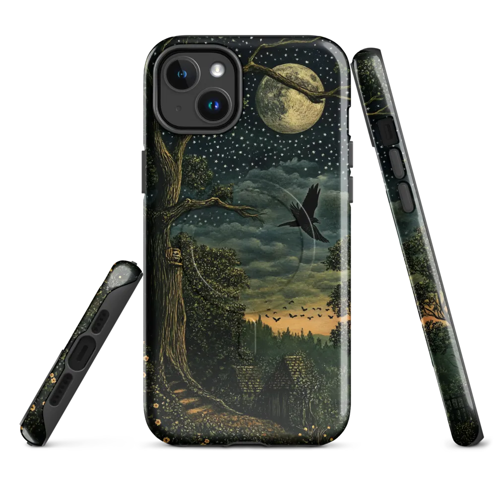 Mystical Nightscape Under the Full Moon | Phone Case |  14 Plus | MagSafe® Tough Case | Glossy
