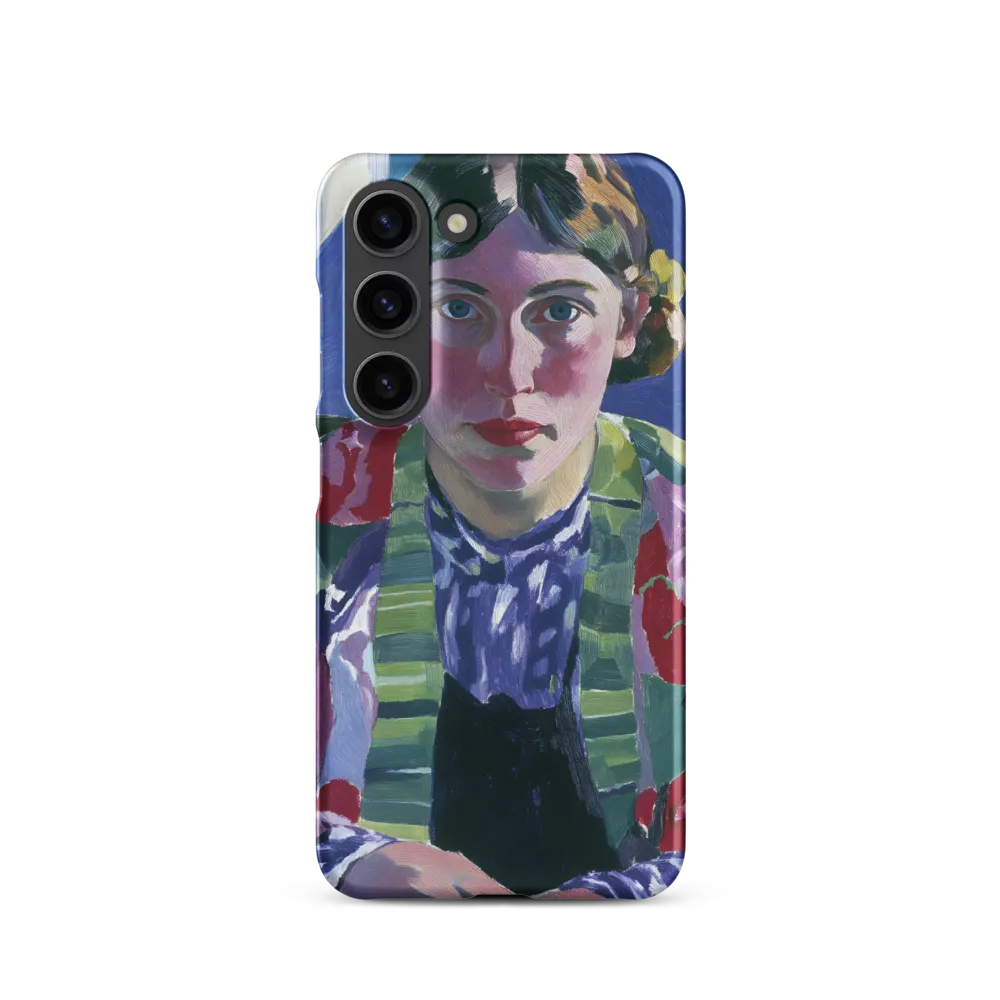 Vibrant Gaze: A Modernist Portrait